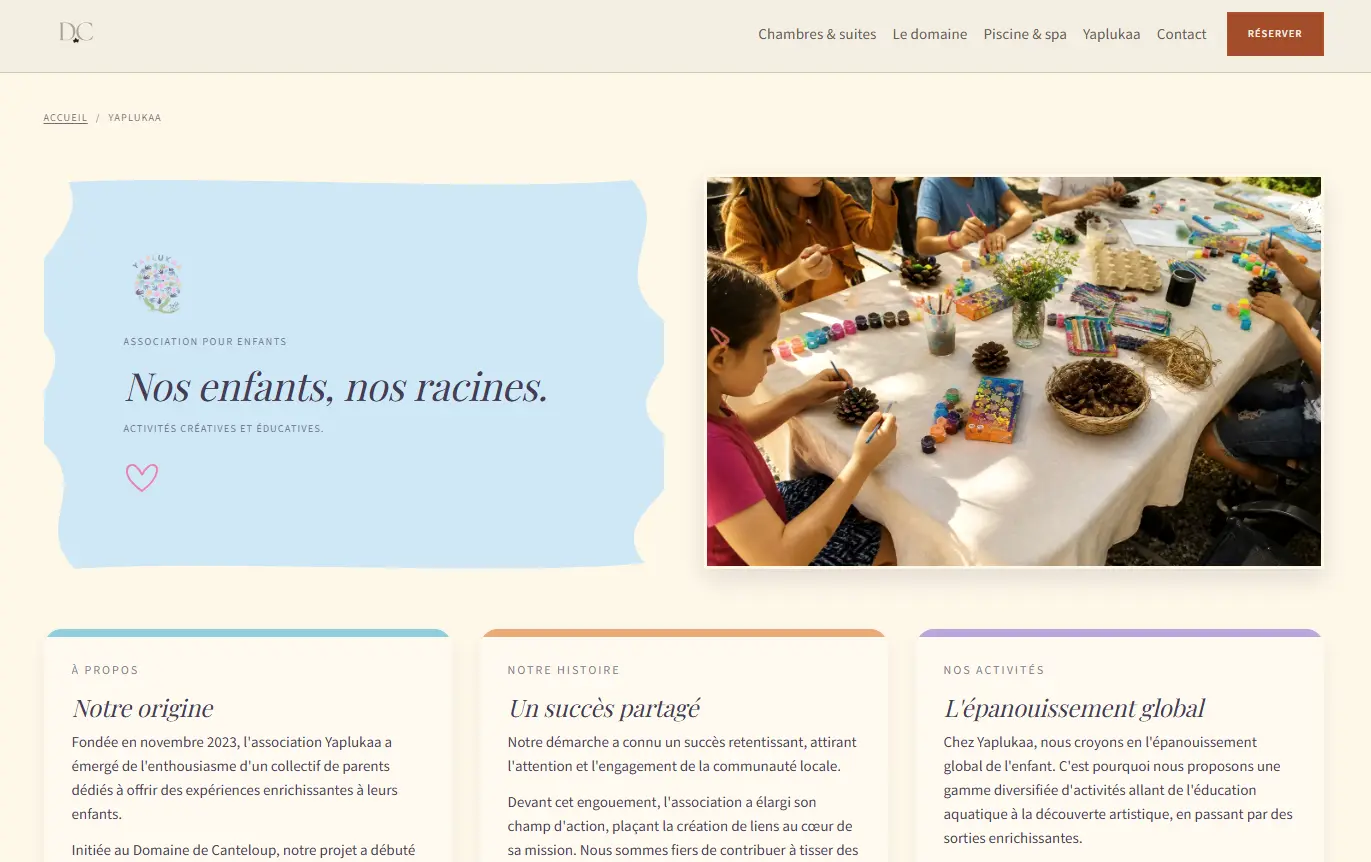 Page association du Domaine de Canteloup